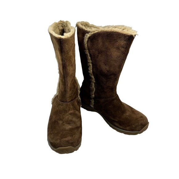 Patagonia Boots US 6.5 Winter Brown Suede Waterproof Polartec Midcalf - Picture 1 of 10
